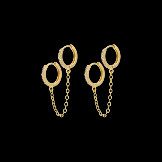 Cuffed drape earrings