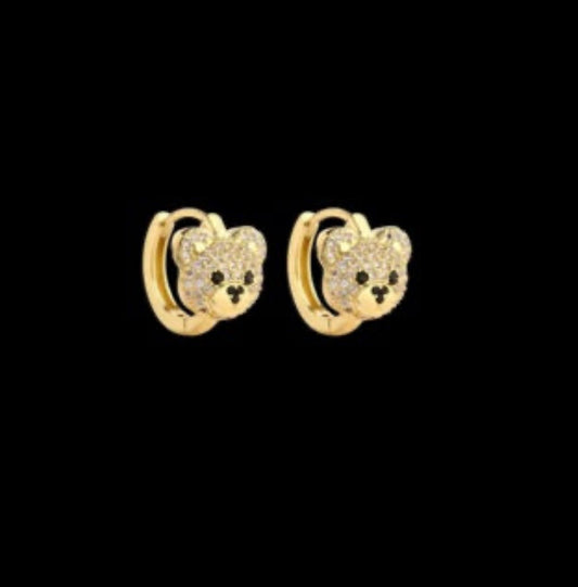 Teddy bear earrings